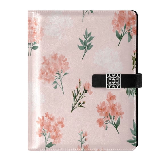 Leather Planner Leather Notebook Notebook Journal Binder Design Pen Pocket Design Convenient for Storage Blush Watercolor Mix