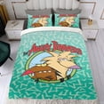 thumbnail image 4 of Los Castores Gruñones Conjunto de sábanas temático, trío de piezas, cómodo y amigable con la piel, diseño único, regalo de decoración para el hogar para familiares, amigos y fans,173cm *218cm, 4 of 6
