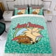 thumbnail image 4 of Los Castores Gruñones Conjunto de sábanas temático, trío de piezas, cómodo y amigable con la piel, diseño único, regalo de decoración para el hogar para familiares, amigos y fans,173cm *218cm, 4 of 6