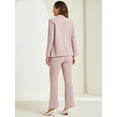 thumbnail image 3 of DARING DIVA Women's 2 Pcs Notched Lapel Blazer Work Suit Set S Pink, 3 of 6