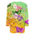 thumbnail image 4 of QATAINLAV Deals For Today Mardi Gras Shirts for Women 3/4 Sleeve Mask Graphic Blouse 3D Print Carnival Themed Funny Party Tee Tops Parade Tshirt Multicolor L, 4 of 6