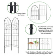thumbnail image 7 of 78.7"Wx 19.7"H Rustproof Trellis for Climbing Plants Outdoor Flower Support Black, 7 of 7
