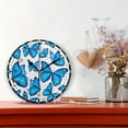 thumbnail image 2 of GZHJMY Blue Butterflies Wall Clock, Silent Non Ticking 10 Inch Battery Operated Wall Clocks, Easy to Read Clock for Home Kitchen Living Room Bathroom Office Decor, 2 of 6