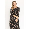 thumbnail image 3 of Eloges Women's 3/4 Sleeve Vintage Bouquet Floral Maxi Dress, 3 of 7