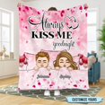 thumbnail image 2 of Always Kiss Me Goodnight Couple Personalized Premium Fleece Blanket, Valentine, 2 of 3