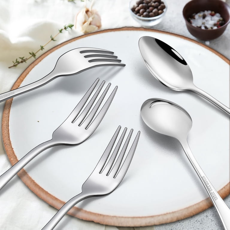 HH Emporium 24-Piece Gold Stainless Steel Cutlery Set - Service For 6, Dishwasher Safe