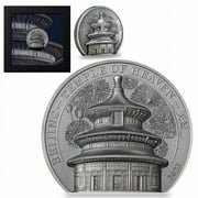 2023 Cook Islands 2 oz Silver Temple of Heaven Coin Antiqued .999 Fine (w/Box & COA)