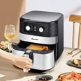 thumbnail image 4 of Costway 5.3 QT Electric Hot Air Fryer 1700W Stainless steel Non-Stick Fry Basket, 4 of 12