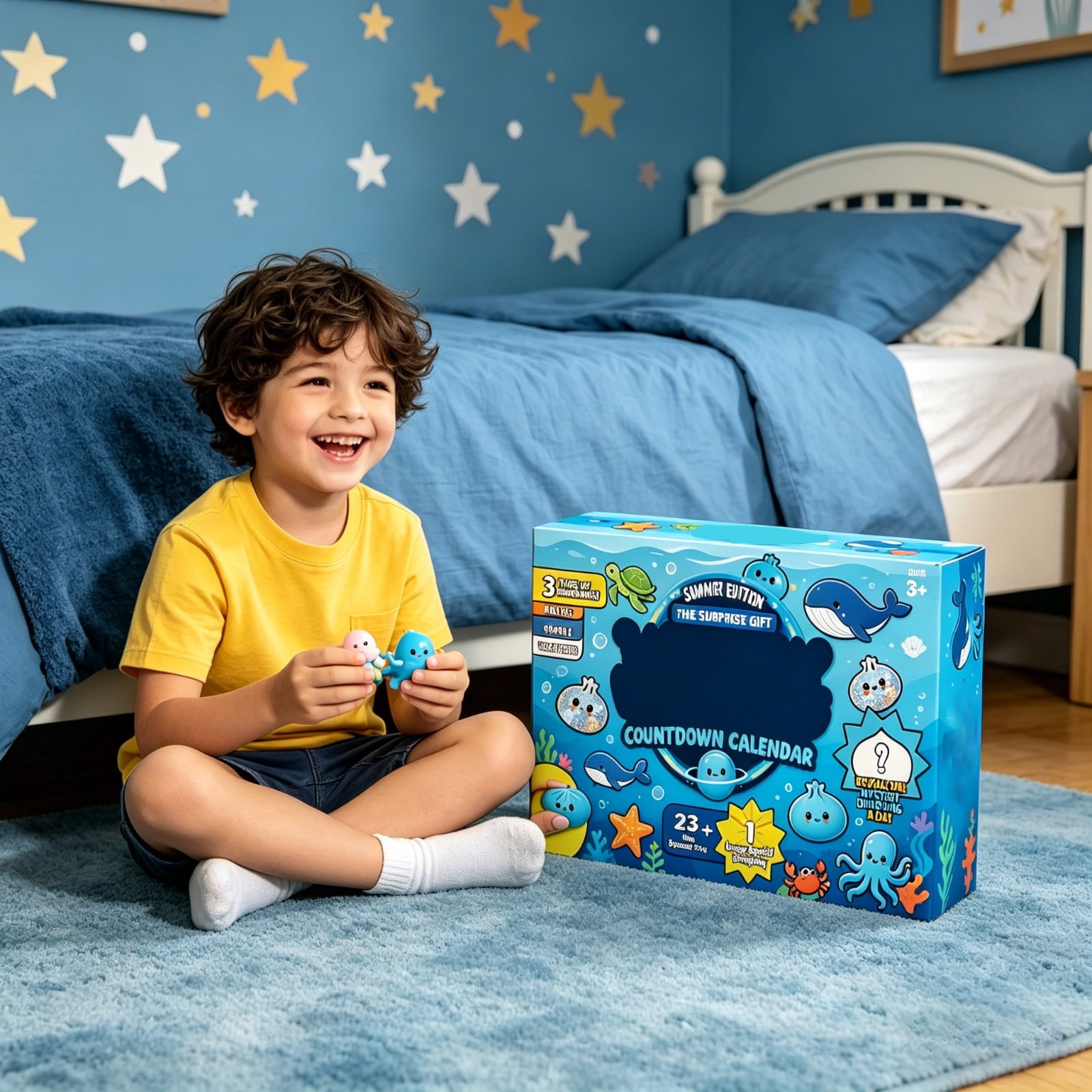 ZEGNUJ 24 Day Summer Squishy Dumpling Countdown Calendar With 3 Types Soft Sensory Toys For Stress Relief And Play Includes Net And Glitter Dumplings