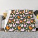 thumbnail image 1 of Fotbe Roosters and Chicks Manta de Franela con Estampado, Manta Ultrasuave para Cama, Sofá, Auto, Hipoalergénica y Antibolitas-60"x50", 1 of 6
