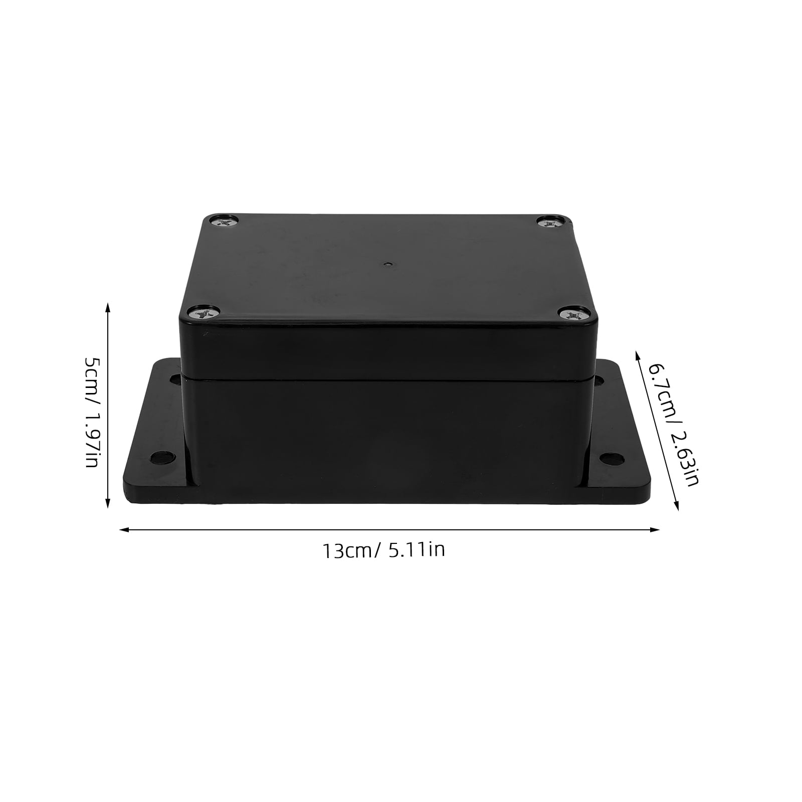 FOMIYES 2Pcs Waterproof Junction Box Plastic Electrical Project Case Outdoor Cord Protector Storage Black
