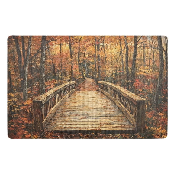 BZSMCE Floor Mats 32x20in Wooden Bridge Creativity Doormats