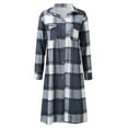 thumbnail image 4 of njshnmn Flannel Shirts for Women Plaid Jackets Button Down Long Sleeve Shirt, XL, 4 of 5