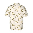 thumbnail image 3 of Picia Cartoon Snake Gentle Cotton Regular Fit Short Sleeve Casual Hawaiian Shirt for Men-Medium, 3 of 9
