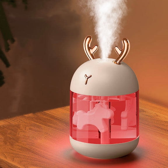 HONMEET Mute USB Humidifier, White, Large Capacity, Desktop Use, Silent Operation