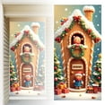 thumbnail image 3 of Huanglei Décorations de Rideau de Porte Rouge Bannière de Porte d'Entrée Joyeux et Train Décorations Extérieures et Années Décorations de Fête d'Hiver Entrée Porche, 3 of 6