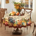 thumbnail image 4 of Round Thanksgiving Tablecloth 60 Inch, Thanksgiving Turkey Harvest Tablecloth Round, Thanksgiving Table Cloths Round, Thanksgiving Round Table Cover Decor, 4 of 6