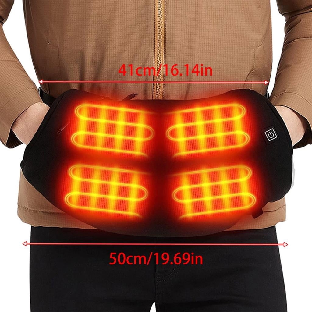 Osdhezcn Rechargeable Electric Heated Hand Warmer Muff Adjustable Belt Fast Heating Pouch