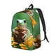 thumbnail image 1 of Fotbe Tree Frog Sitting On Sunflowes Mochila de Lona con Estampado, Mochila Duradera, Mochila Versátil de Alta Calidad, Mochila Compacta Vintage-Small, 1 of 5