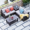 thumbnail image 7 of Grand Patio Outdoor Furniture, Patio Wicker Armless Single Sofa Couch Chair, Gray, 7 of 7