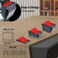 thumbnail image 4 of 2Pc Boat Rocker Switch DPST 4 Pin On Off Red LED Toggle 20A 125V AC, 4 of 5