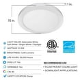 thumbnail image 3 of 15 in. 22.5-Watt White Integrated LED 1650 Lumens Edge-Lit Round Flat Panel Flush Mount Ceiling Light W/Color Changing, 3 of 6