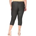 thumbnail image 3 of Moa Collection Women's Plus Size Slim Fit Pocket Jeggings Capri Pants for Everyday Wear, 3 of 6