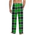 thumbnail image 5 of Drmagiyhm Mens Flannel Pajama Pants Fuzzy Christmas Print Lounge Pants Autumn Big and Tall Pajama Pants Flannel Sleep Pants Wide-Leg Elastic Waist Plaid Casual Pants 2XL, 5 of 5