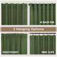 thumbnail image 4 of Cortinas Pitalk Christmas de lino verde oliva, 2 paneles, 270 cm, 4 of 7