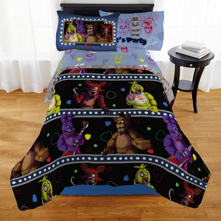 Five Nights at Freddy's Kids Bed in a Bag Bedding Set, Pizza Security, 5Pc  Full 