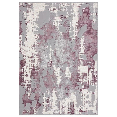 MDA Home Petra Purple Contemporary Polypropylene Area Rug - 8 1  x 10 5 The Petra rug collection is constructed with 80% Polypropylene Heat set Yarn and 20% polyester shrink and shining yarn. It features machine made  power loom construction and 4 side overlock with a jute back. This stain-proof rug will be the perfect enhancement to your living space. The primary colors in this rug is Purple  Gray & White. Features : 80% Heat Set Polypropylene  20% Polyester 100% Jute Backing Material Machine Made Construction Power Loom Technique Contemporary Style Rectangle Shape Exact Size: 8 1   x 10 5   Specifications : Product Dimensions : 8 1   x 10 5   Product Height : 0.23