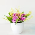 thumbnail image 4 of Ltdhehe Roses MiGe en Pot Réalistes pour Décoration Intérieure Extérieure, 4 of 5