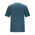 thumbnail image 6 of AHTJRT Mens Summer Casual Ribbed T Shirts Short Sleeve Round Neck Pullover Athletic Tops Tees Navy 3XL, 6 of 7