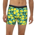 thumbnail image 2 of Men'S Boxer Briefs, Green Lemon Leaf Soft And Breathable Mens Underwear Boxer Briefs With Widen Waist, 2 of 2