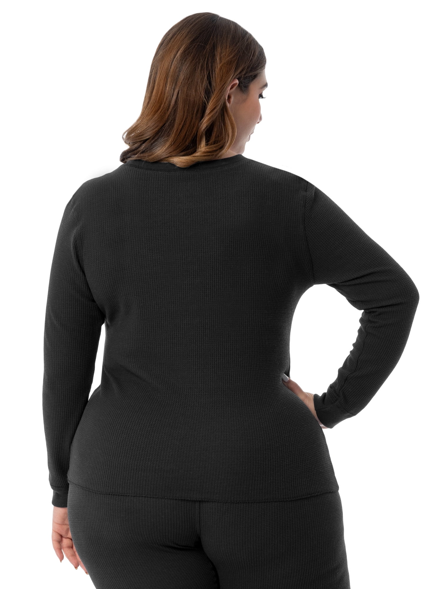 Fruit of the Loom Women's Recycled Waffle Thermal Top 2PK, Sizes XS-4XL