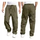 thumbnail image 3 of Hombre Pantalones De Trabajo Pantalones Rectos Casuales, 3 of 8