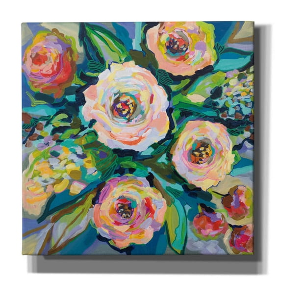 Epic Graffiti 'Garden View' by Jeanette Vertentes, Canvas Wall Art, 12"x12"