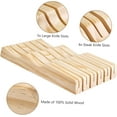 thumbnail image 2 of Kitchen Knife Holder for Drawer Solid Wood Universal Knife Block Without Knives,Bamboo home & chef Knife in-Drawer Organizer Insert,Premium Under Cabinet Knife Storage (7 knife holder), 2 of 7