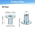 thumbnail image 3 of Uxcell 50-Pack M6x15mm Tuercas en T de Acero Carbono Galvanizado Base Redonda Tuercas de Soldadura Plata, 3 of 7