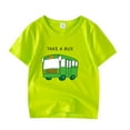 thumbnail image 1 of Gibobby Blusa Manga Larga Niños Verano niños pequeños niños niñas dibujos animados diseño de coche estampados Casual Tops para niños ropa bebé mangas para niños y niñas(Verde, 3-4 Años), 1 of 5