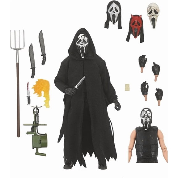 Scream - Ghostface Action Figure, Ghostface Figure, Ghostface Voice Changer, Best Gifts, Scream Ghostface Ultimate Action Figure, Action Figure Collectible Action Figure 7-Inch