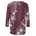 thumbnail image 5 of VBTAPA Women's Casual 3/4 Sleeve T-Shirts Round Neck Cute Tunic Tops Basic Tees Blouses Business Work Tee Top Sales of the Day Multicolor XXXXXL, 5 of 6
