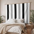 thumbnail image 3 of Black Gray Striped Tapestry for Bedroom Wall Hanging Tapestry, Farmhouse Stripe Art Ceiling Backdrop Tapestries Poster Blanket Wall Decor for Teens Room Living Room Dorm 59" x 90", 3 of 8