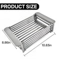 thumbnail image 2 of DEBGFS CHOKSmall Dish Drying Rack Exquisite Design Dish Drying Rack in Sink Flexible Placement Over the Sink Dish Drainer Drying Rack Gray,Grey,3.54×8.86in, 2 of 6