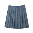 thumbnail image 4 of Maoxin Women's Skirts Women's Short Skirt Plaid Retro Pleated Skirt Uniform Role playing Costume ,Blue,L, 4 of 4
