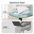 thumbnail image 5 of Celtoss Criss Cross Home Office Chair, Armless Swivel Task Computer Chair No Wheels, in Fabric, Vanity Style, Mint, 5 of 7