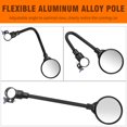 thumbnail image 3 of Aluminum Alloy Twistable Bicycle Mirror Adjustable Rotatable Road Bike Rearview Handlebar Mirrors for Bicycle End Bar, 3 of 6