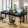 thumbnail image 2 of Tribesigns 78.7" Extra Long Computer Desk, Two Person Desk Double Desk with 2 Drawers, Home Office, Black, 2 of 5