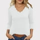 thumbnail image 2 of Conjuntos de trabajo para mujer,Blusa informal con cuello en V para mujer, manga corta, poliéster suave y cómodo, para uso diario, sopatenor, 2 of 9