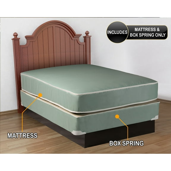 Plasticized Institutional Twin Size Mattress and Box Spring Set By Dream Solutions USA